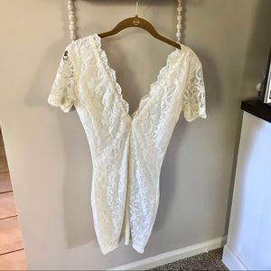 White lace dress - size small - bodycon
